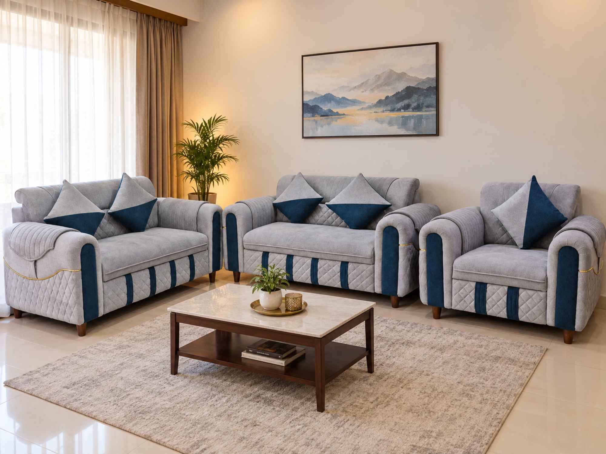 Luxury Memory-Foam Sofa Set