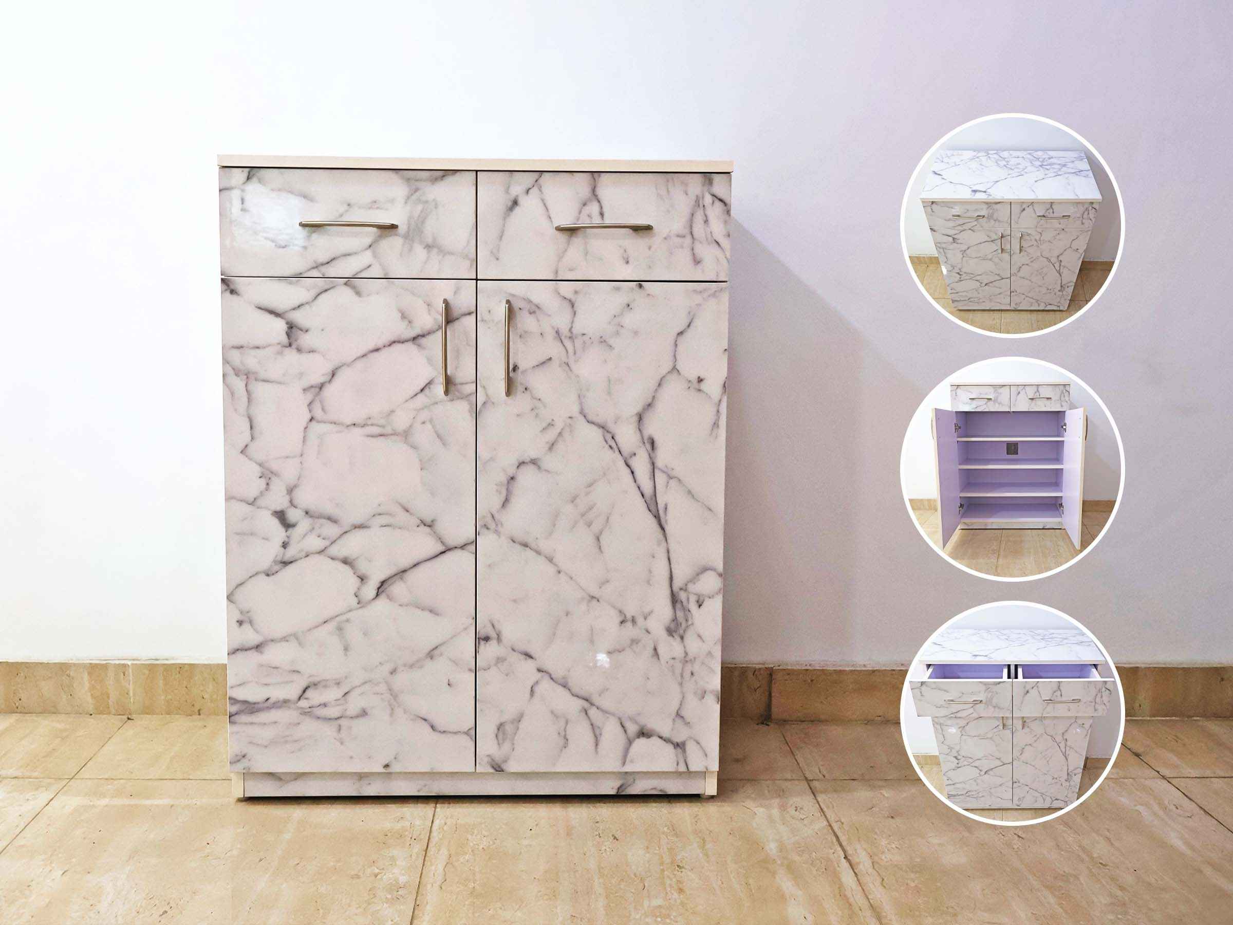 Shoe Rack Marbel Glossy Marble-finish shoe rack