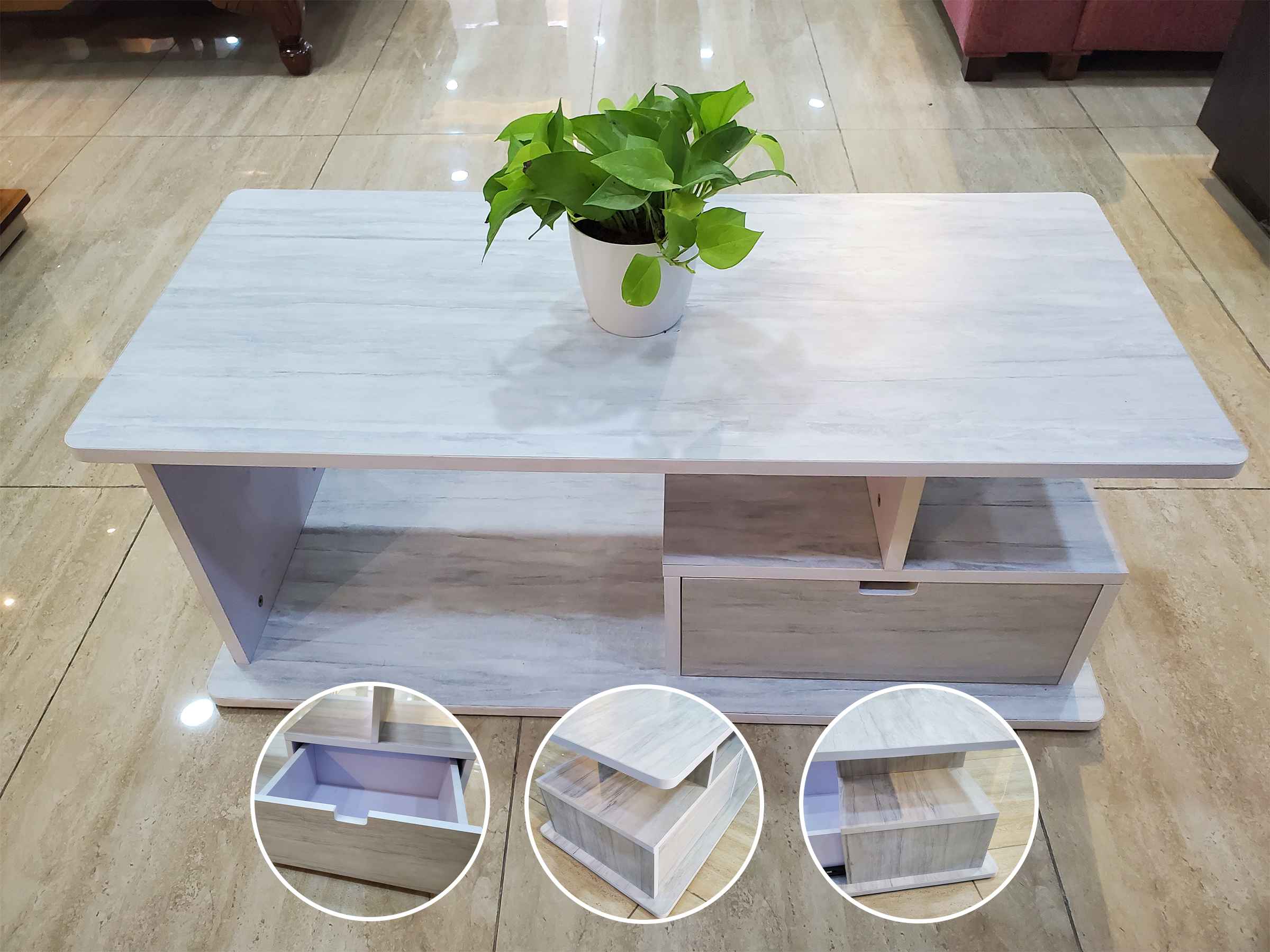 Pearl Plain drawer table