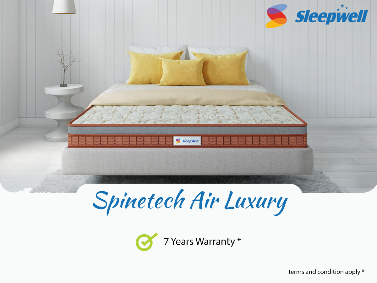 Sleepwell mattress spinetech air luxury deals price